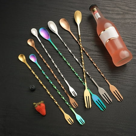 Hadanceo Cocktail Spoon with Fork Double Heads Stainless Steel Long Spiral Handle Mixing Stirrer Bar Accessories
Hadanceo Cocktail Spoon with Fork Double Heads Stainless Steel Long Spiral Handle Mixing Stirrer Bar Accessories