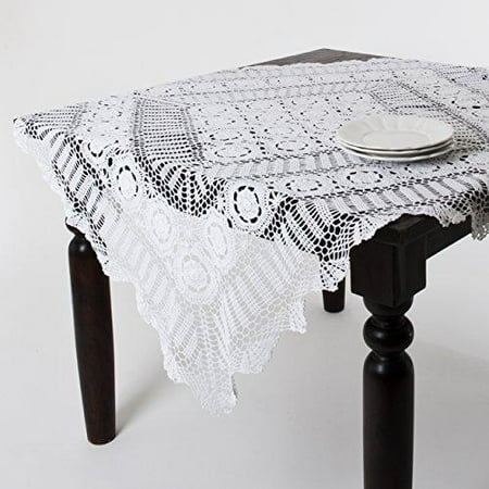 Fennco Styles Handmade Crochet Lace 100% Cotton Table Linen