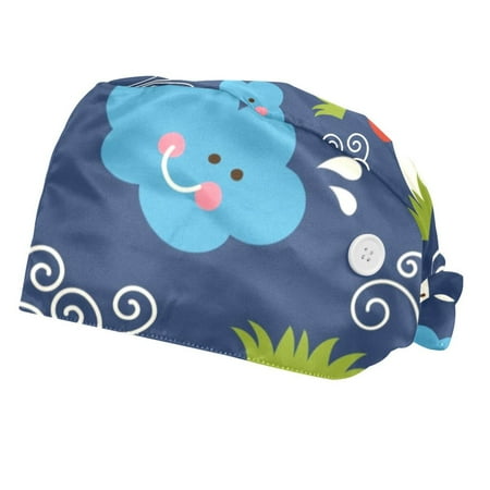 2PCS Working Cap with Buttons and Sweatband Adjustable Tie Back Hats Bouffant Caps Cartoon Pictures Scrub Turban Hat
2PCS Working Cap with Buttons and Sweatband Adjustable Tie Back Hats Bouffant Caps Cartoon Pictures Scrub Turban Hat