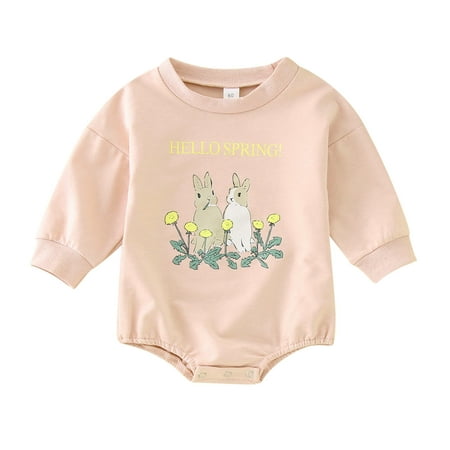 Boys Girls Easter Long Sleeve Cartoon Rabbit Printed Pullover Romper Sweatshirt Bodysuits
Boys Girls Easter Long Sleeve Cartoon Rabbit Printed Pullover Romper Sweatshirt Bodysuits