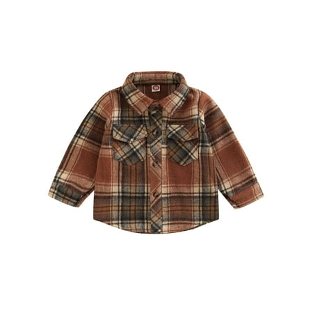 Licupiee Toddler Baby Autumn Coat Plaid Printed Long Sleeve Lapel Shirt Button Closure Outwear for Girls Boys 6M-4T
Licupiee Toddler Baby Autumn Coat Plaid Printed Long Sleeve Lapel Shirt Button Closure Outwear for Girls Boys 6M-4T