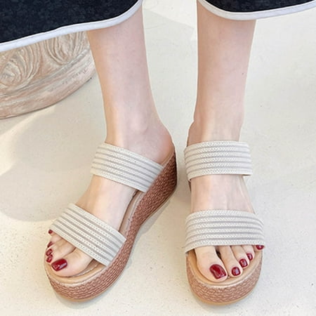 〖Yilirongyumm〗 Beige 38 Sandals Women Fashion Spring And Summer Women Sandals Wedge Heel Thick Sole Casual Solid Color Cloth Belt
〖Yilirongyumm〗 Beige 38 Sandals Women Fashion Spring And Summer Women Sandals Wedge Heel Thick Sole Casual Solid Color Cloth Belt