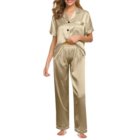 Roliyen Nightgowns For Women Pajamas For Women Nightgown Pajamas Set Nightwear Women Lingerie Robe Set New Underwear Suit Silk Satin Short Sleeved Top Pajama Sets
Roliyen Nightgowns For Women Pajamas For Women Nightgown Pajamas Set Nightwear Women Lingerie Robe Set New Underwear Suit Silk Satin Short Sleeved Top Pajama Sets