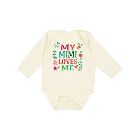 Inktastic My Mimi Loves Me Girls Outfit Gift Baby Girl Long Sleeve Bodysuit