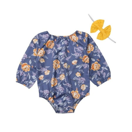 Newborn Baby Girl Floral Print Long Sleeve Romper Bodysuit with Headband Autumn Outfits
Newborn Baby Girl Floral Print Long Sleeve Romper Bodysuit with Headband Autumn Outfits