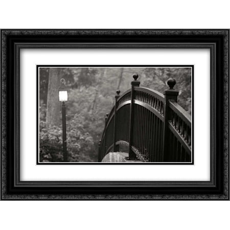 Bridge of Light I BandW 2x Matted 24x18 Black Ornate Framed Art Print by Geyman, Vitaly