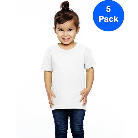Girls 100% Heavy Cotton HD T-Shirt T3930 (5 PACK)