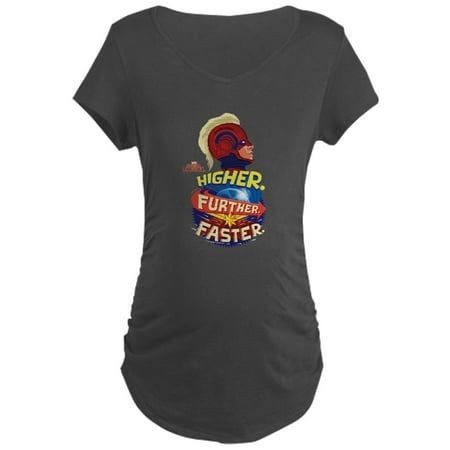 CafePress - Captain Marvel Maternity T Shirt - Maternity Dark T-Shirt