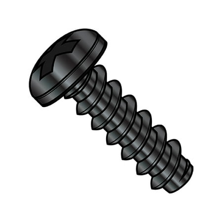 4-24X3/16 Phillips Pan Self Tapping Screw Type B Fully Threaded Black Zinc (Pack Qty 10 000) BC-0403BPPBZ
4-24X3/16 Phillips Pan Self Tapping Screw Type B Fully Threaded Black Zinc (Pack Qty 10 000) BC-0403BPPBZ