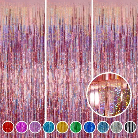 Foil Fringe Curtains Party Decorations - Melsan 3 Pack 3.2 x 8.2 ft Tinsel Curtain Party Photo Backd
Foil Fringe Curtains Party Decorations - Melsan 3 Pack 3.2 x 8.2 ft Tinsel Curtain Party Photo Backd