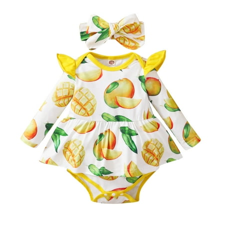 YWDJ 2022 Baby Onesies 0-12Month Toddler Baby Girls Cotton Ruffle Long Sleeve Fruit Print Bow Jumpsuit Romper Yellow 3-6Month
YWDJ 2022 Baby Onesies 0-12Month Toddler Baby Girls Cotton Ruffle Long Sleeve Fruit Print Bow Jumpsuit Romper Yellow 3-6Month