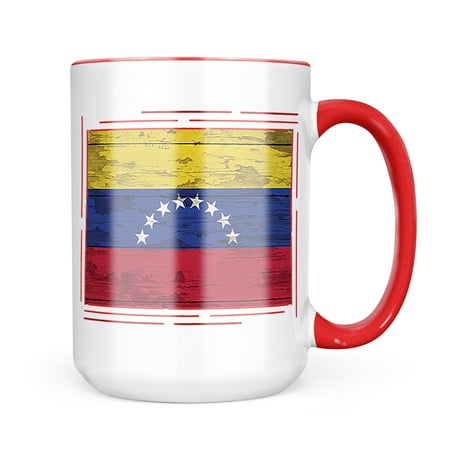 Neonblond Flag on Wood Venezuela Mug gift for Coffee Tea lovers
