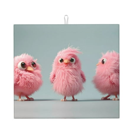 Dish Drying Mats for Kitchen Counter Adorable Pink Birds 16x18in Dish Drying Pad Coffee Mat with Hanging Loop Super absorbent Kitchen Counter Mat Coffee Bar Accessories
Dish Drying Mats for Kitchen Counter Adorable Pink Birds 16x18in Dish Drying Pad Coffee Mat with Hanging Loop Super absorbent Kitchen Counter Mat Coffee Bar Accessories