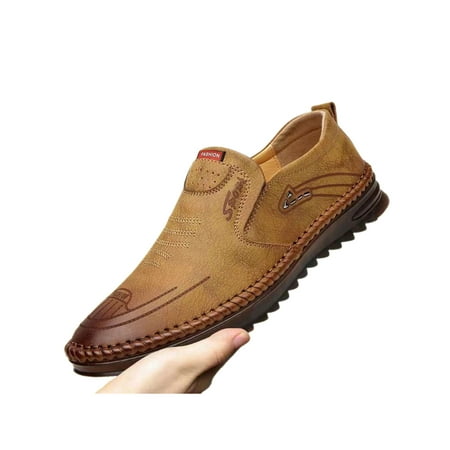 Daeful Mens Flats Slip On Dress Shoes Business Leather Shoe Anti-Slip Driving Loafers Men Casual Khaki 6.5
Daeful Mens Flats Slip On Dress Shoes Business Leather Shoe Anti-Slip Driving Loafers Men Casual Khaki 6.5