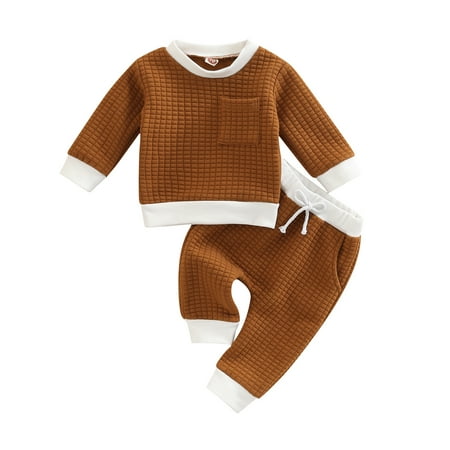 Meihuida Newborn Baby Clothes 2Pcs Set Plaid Jacquard Contrast Long Sleeve Sweatshirt Long Pants
Meihuida Newborn Baby Clothes 2Pcs Set Plaid Jacquard Contrast Long Sleeve Sweatshirt Long Pants