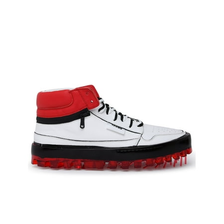 RBRSL RUBBER SOUL RED AND WHITE LEATHER MADLEN POLACCO SNEAKERS