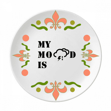 Bad Weather Light Art Deco Fashion Flower Ceramics Plate Tableware Dinner Dish