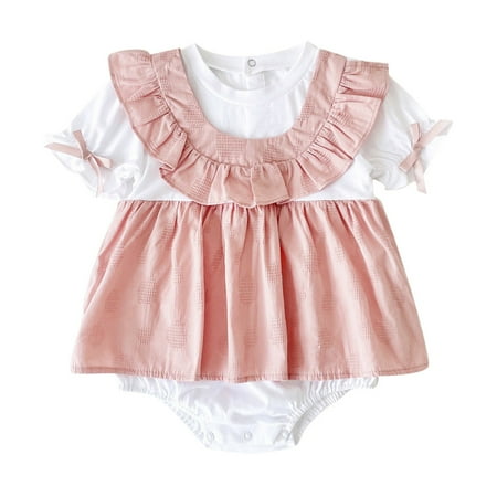 MANHUJI Girls Swimsuit Infant Baby Girl Crawling Clothes Summer Bow Bib Style Short Sleeved Package Fart Dress Daily Clothes Baby Gifts Newborn Baby Girl Infant Sleepers (Pink E)
MANHUJI Girls Swimsuit Infant Baby Girl Crawling Clothes Summer Bow Bib Style Short Sleeved Package Fart Dress Daily Clothes Baby Gifts Newborn Baby Girl Infant Sleepers (Pink E)