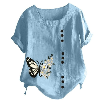 kakina CMSX Plus Size top Clearance Women s Summer Leisure Short Sleeve Printed Buttons Tops
kakina CMSX Plus Size top Clearance Women s Summer Leisure Short Sleeve Printed Buttons Tops