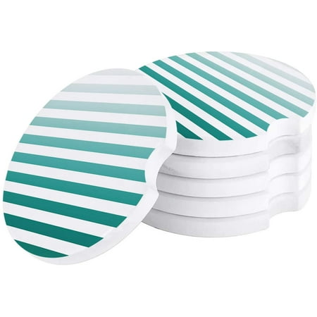 FMSHPON Geometric Aqua Green Stripes Gradient Set of 4 Car Coaster for Drinks Absorbent Ceramic Stone Coasters Cup Mat with Cork Base for Home Kitchen Room Coffee Table Bar Decor
FMSHPON Geometric Aqua Green Stripes Gradient Set of 4 Car Coaster for Drinks Absorbent Ceramic Stone Coasters Cup Mat with Cork Base for Home Kitchen Room Coffee Table Bar Decor