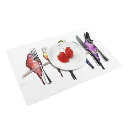 Home Rainbow Budgie Birds Placemats Set Of 4 Washable Wipeable Place Mats Place Mats For Festival Parties Family Dinner (12 X 18inch)
Home Rainbow Budgie Birds Placemats Set Of 4 Washable Wipeable Place Mats Place Mats For Festival Parties Family Dinner (12 X 18inch)