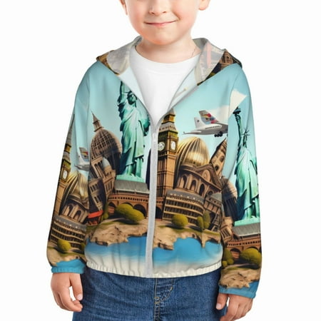 Lukts Iconic Global Landmarks Print Children s Long-Sleeved Sun Protection Clothing Hooded Sweatshirts for Boys and Girls Outdoor Sports-3 Years
Lukts Iconic Global Landmarks Print Children s Long-Sleeved Sun Protection Clothing Hooded Sweatshirts for Boys and Girls Outdoor Sports-3 Years