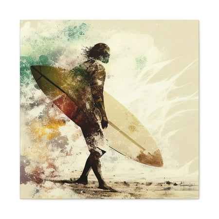 Barbara J Beach House H 24” x 24” Cotton Canvas Wall Decor Digital Print