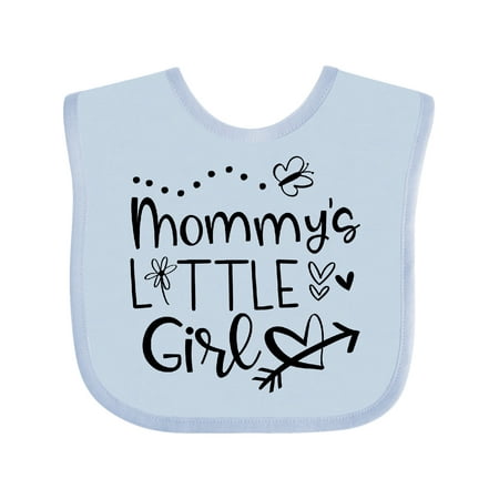 Inktastic Mommy s Little Girl with Hearts Flower and Butterfly Gift Baby Girl Bib