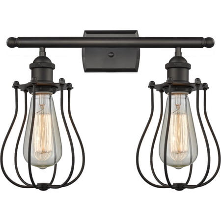 Bathroom Vanity 2 Light Fixtures With Oil Rubbed Bronze Finish Cast Brass Material Medium 16" 6 Watts