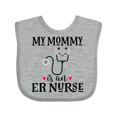 Inktastic ER Nurse Mom Childs Gift Gift Baby Girl Bib