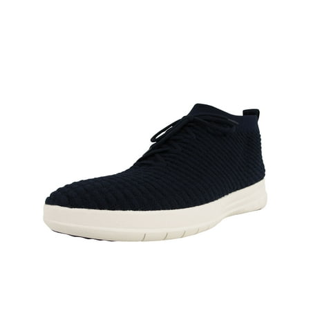 Fitflop Mens Uberknit Slip On Waffle Knit High Top Shoes Dark Sapphire US 11
