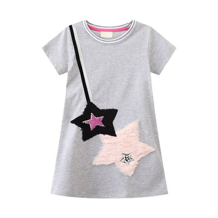 Pedort Dresses For Girls 2023 Little Girls Casual Cotton Dress Cartoon Print Short Sleeve Summer T-Shirt Skirt Dresses Silver 110
Pedort Dresses For Girls 2023 Little Girls Casual Cotton Dress Cartoon Print Short Sleeve Summer T-Shirt Skirt Dresses Silver 110