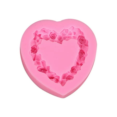 amlbb Valentine s Day Love Wreath Silicone Fondant Cake Chocolate on Clearance