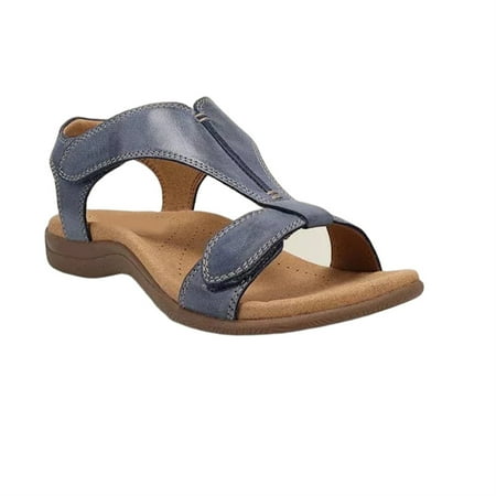Women\ s PU Sandals Breathable Strappy Open Toes Shoes Hook & Loop Closure