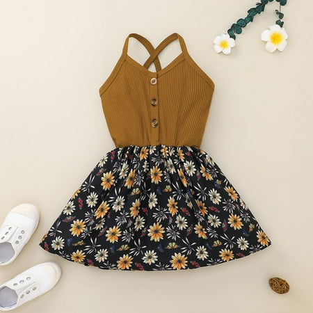 Hunpta Princess Girls Party Kids Floral Dress Toddler Splice Suspender Ribbed Baby Girls Dress&Skirt
Hunpta Princess Girls Party Kids Floral Dress Toddler Splice Suspender Ribbed Baby Girls Dress&Skirt