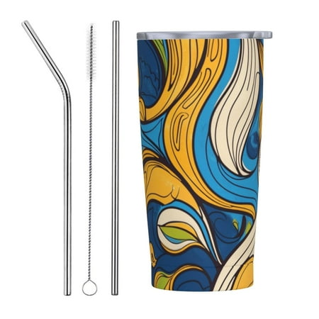 Floral painting in watercolor 20 oz stainless steel car cup with straw cover insulated hot and cold water cup coffee cup
Floral painting in watercolor 20 oz stainless steel car cup with straw cover insulated hot and cold water cup coffee cup