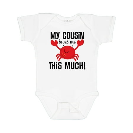 Inktastic My Cousin Loves Me Boys Gift Baby Boy or Baby Girl Bodysuit
