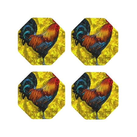 Honeii Colorful Rooster Print Leather Coaster Set of 4 Ideal for Safeguarding Your Furniture from Drinks Spills and Effortless Cleanup-Octagon
Honeii Colorful Rooster Print Leather Coaster Set of 4 Ideal for Safeguarding Your Furniture from Drinks Spills and Effortless Cleanup-Octagon