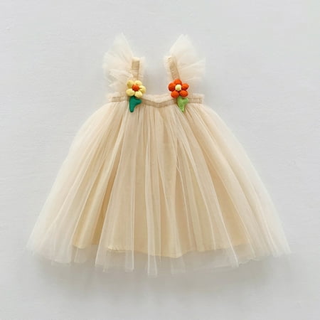 Aayomet Flower Girl Dresses Toddler Girls Fly Sleeve Solid Color Tulle Dress Dance Party Princess Dresses Clothes Beige 2-3 Years
Aayomet Flower Girl Dresses Toddler Girls Fly Sleeve Solid Color Tulle Dress Dance Party Princess Dresses Clothes Beige 2-3 Years