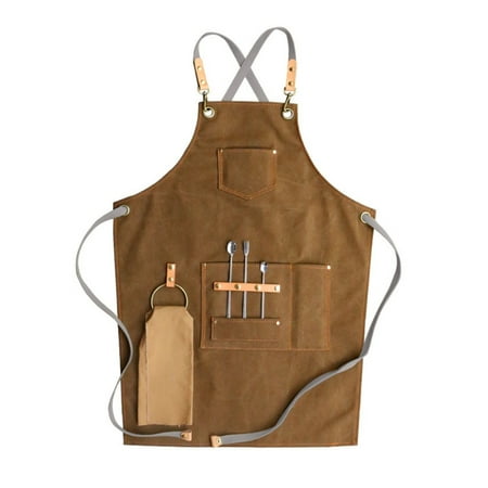 BINYOU Chef Apron Cotton Canvas Cross Back Adjustable Apron with Pockets for Women and Men Kitchen Cooking Baking Bib Apron Adjustable Strap and Large Pockets
BINYOU Chef Apron Cotton Canvas Cross Back Adjustable Apron with Pockets for Women and Men Kitchen Cooking Baking Bib Apron Adjustable Strap and Large Pockets