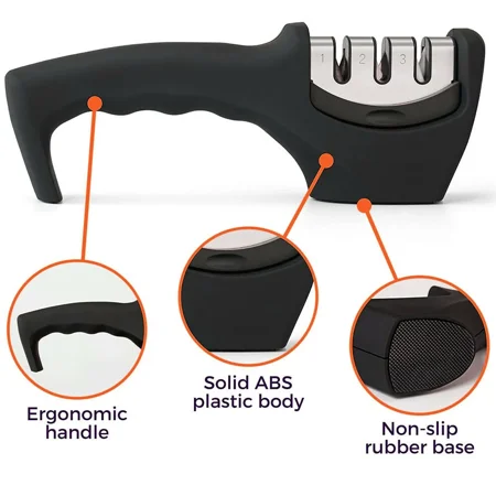 KNIFE SHARPENER Ceramic Tungsten Kitchen Knives Blade Sharpening System Tool for Steel and Ceramic Knives
KNIFE SHARPENER Ceramic Tungsten Kitchen Knives Blade Sharpening System Tool for Steel and Ceramic Knives
