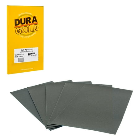 Wet or Dry - 400 Grit - Professional cut to 5-1/2 x 9 Sheets - Color Sanding and Polishing Box of 25 Sandpaper
Wet or Dry - 400 Grit - Professional cut to 5-1/2 x 9 Sheets - Color Sanding and Polishing Box of 25 Sandpaper