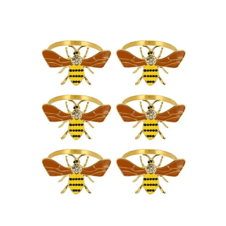 6PCS Yellow Bee Design Metal Napkin Ring Towel Buckle Bee Napkin Holder Wedding Party Holiday Hotel Table Decoration
6PCS Yellow Bee Design Metal Napkin Ring Towel Buckle Bee Napkin Holder Wedding Party Holiday Hotel Table Decoration
