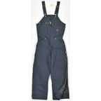 TOUGH DUCK 753726-3XL-NY Insulated Bib Overalls, Cott Duck, Navy, 3X