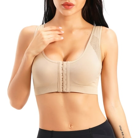 CtriLady Women s Front Closure Bras Posture Bras Full Coverage Wireless Tops Adjustable Posture Corrector Sports Bra with Back Support(Beige X-Large)
CtriLady Women s Front Closure Bras Posture Bras Full Coverage Wireless Tops Adjustable Posture Corrector Sports Bra with Back Support(Beige X-Large)