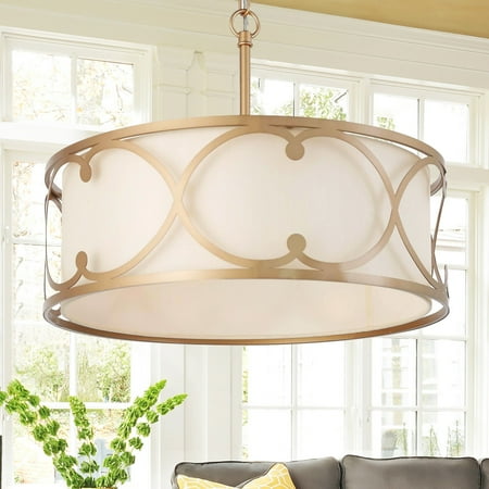 Modern Farmhouse 3-light Dining Drum Chandelier Pendant Lights with Fabric Shade - D17.5 x H 14
Modern Farmhouse 3-light Dining Drum Chandelier Pendant Lights with Fabric Shade - D17.5 x H 14