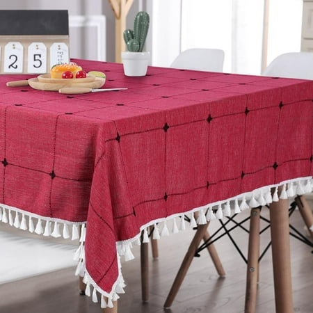 VECELO Table Cloth Tassel Cotton Linen Table Cover for Kitchen Dining Tablecloths 55 x 86 Red
VECELO Table Cloth Tassel Cotton Linen Table Cover for Kitchen Dining Tablecloths 55 x 86 Red