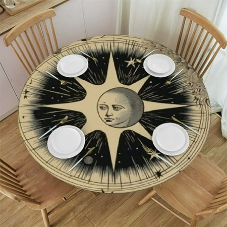 BANET Moon Phase Table Cloth Vintage Moonlight Beige and Mandala Mystic Sun Moon Starry Sky Round Tablecloth for Dinning Table Kitchen Party 54 -58
BANET Moon Phase Table Cloth Vintage Moonlight Beige and Mandala Mystic Sun Moon Starry Sky Round Tablecloth for Dinning Table Kitchen Party 54 -58