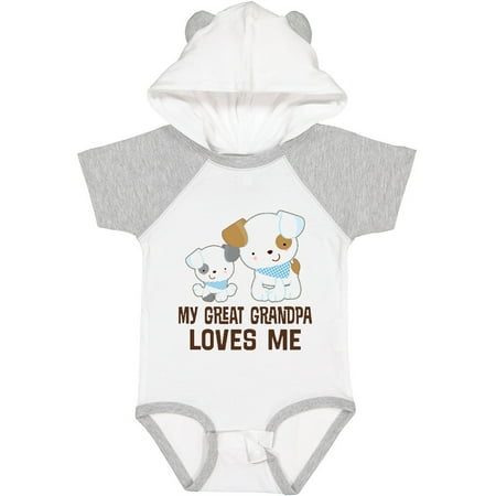 Inktastic My Great Grandpa Loves Me Boys Grandson Gift Baby Boy Bodysuit
