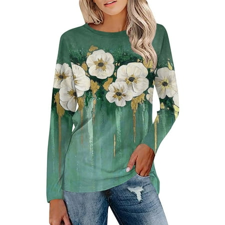 Umitay underscrub long sleeve women Women s Fashion Loose Floral Print Long Sleeve Round Neck T-Shirt Top
Umitay underscrub long sleeve women Women s Fashion Loose Floral Print Long Sleeve Round Neck T-Shirt Top